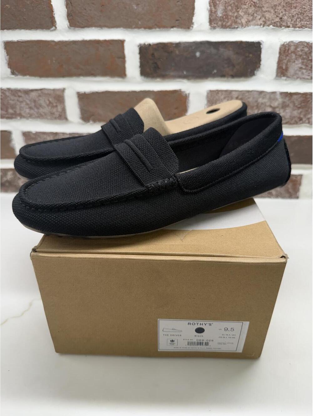 Rothy's "The Driver" Black Loafer Women's 9.5 NIB